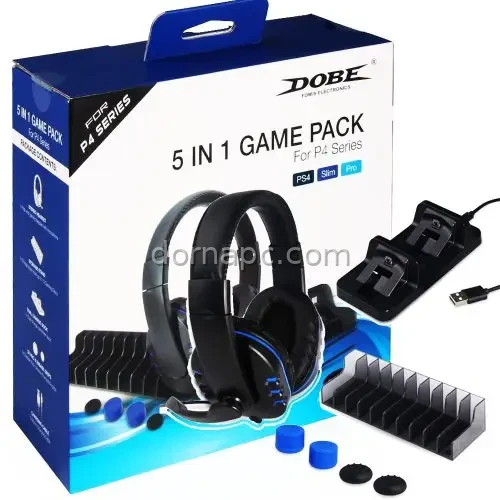 پکیج هدست و لوازم جانبی PS4 دابی DOBE TP4-18101