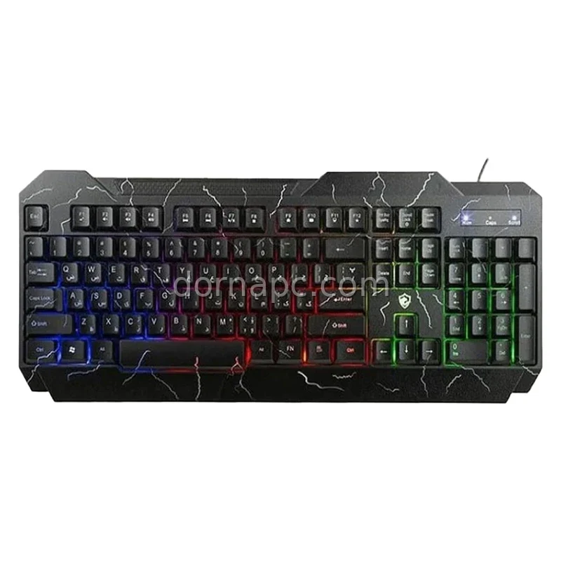 کیبورد گیمینگ بیاند BEYOND BGK-9500 با نورپردازی RGB و حروف فارسی