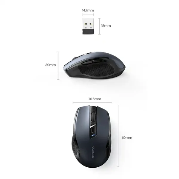 ماوس بی سیم یوگرین MU006 مدل 90545 UGREEN MU006-90545 wireless Mouse