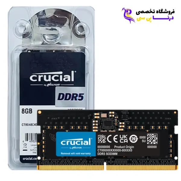 رم نوت بوک کروشیال 8GB DDR5 4800 CRUCIAL گارانتی الماس