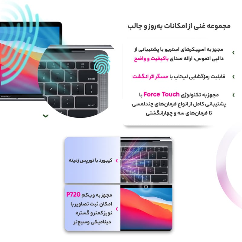لپ تاپ 13.3 اینچی اپل مدل MacBook Air MGN63 2020 لپ تاپ 13.3 اینچی اپل مدل MacBook Air MGN63 2020