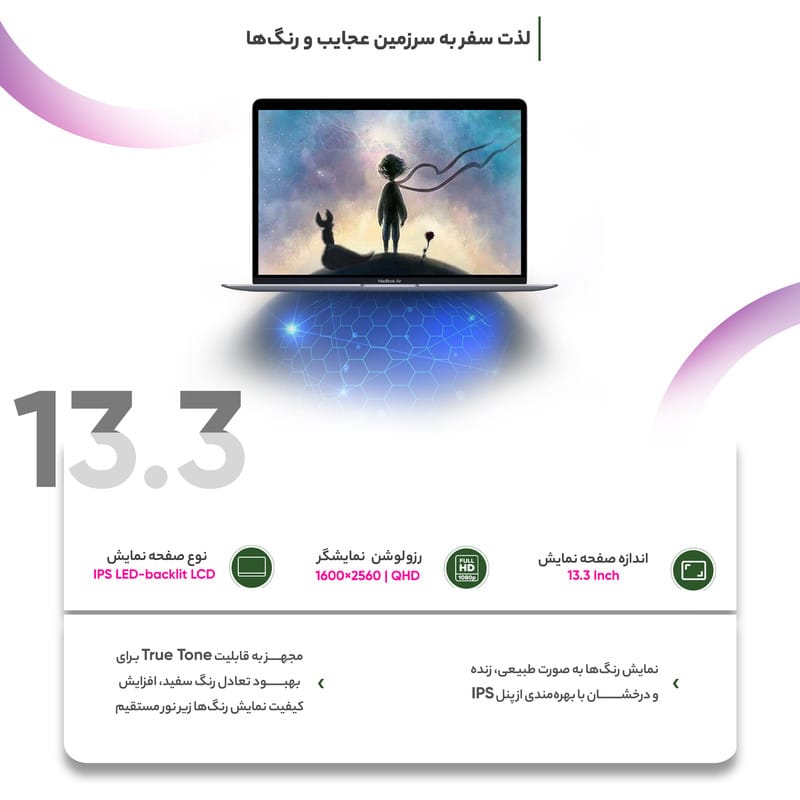 لپ تاپ 13.3 اینچی اپل مدل MacBook Air MGN63 2020 لپ تاپ 13.3 اینچی اپل مدل MacBook Air MGN63 2020
