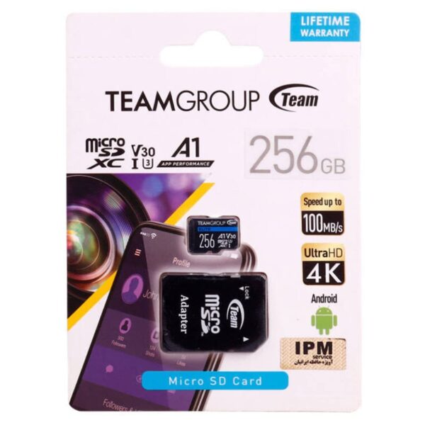 TeamGroup Elite A1 V30 U3 C10 100MBs 256GB Memory SD Card With Adapter 11
