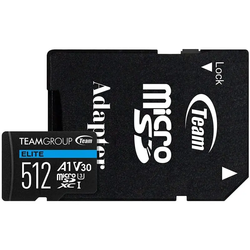 TeamGroup Elite A1 V30 U3 C10 100MBs 512GB Memory SD Card With Adapter 2