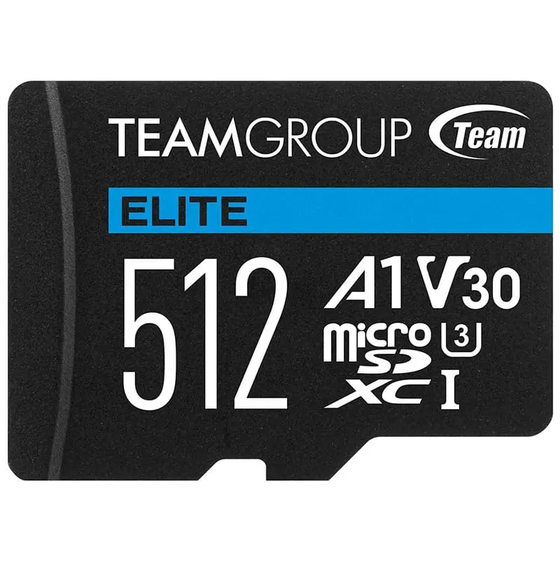 TeamGroup Elite A1 V30 U3 C10 100MBs 512GB Memory SD Card With Adapter 7