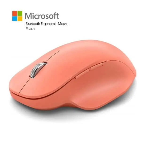 large Bluetooth Ergonomic Mouse Peach