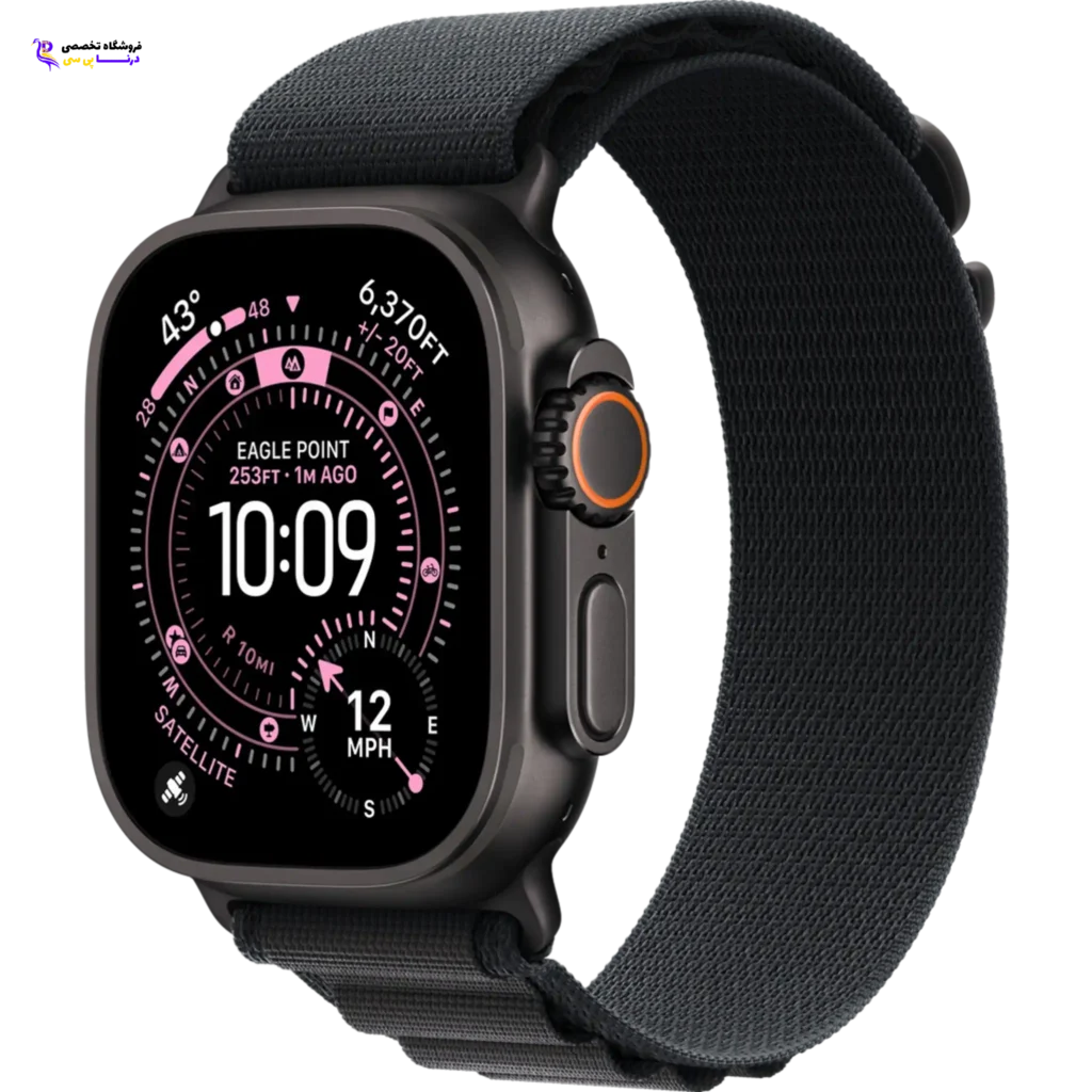 Apple Watch Ultra 3 Titanium Black Case with Black Alpine Loop Band