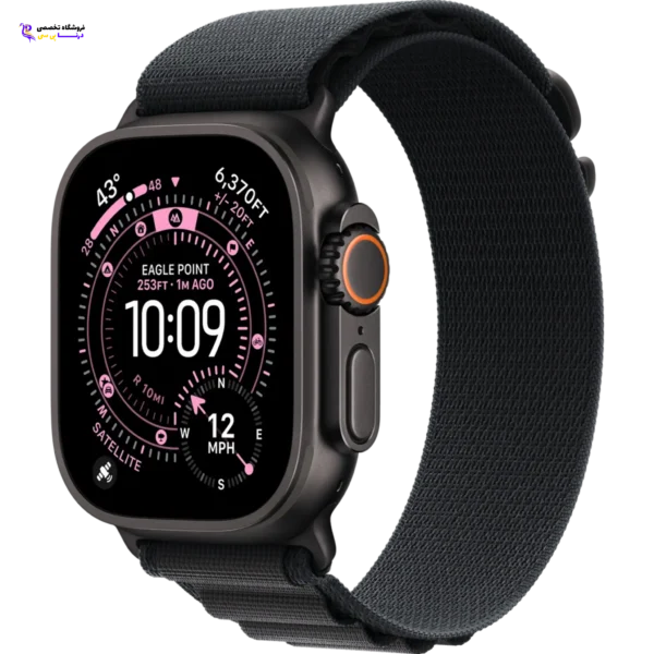 Apple Watch Ultra 3 Titanium Black Case with Black Alpine Loop Band