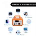 منبع تغذیه اضطراری چند خروجی مدل JG-600-A-12V-B ظرفیت 448000 میلی آمپر ساعت