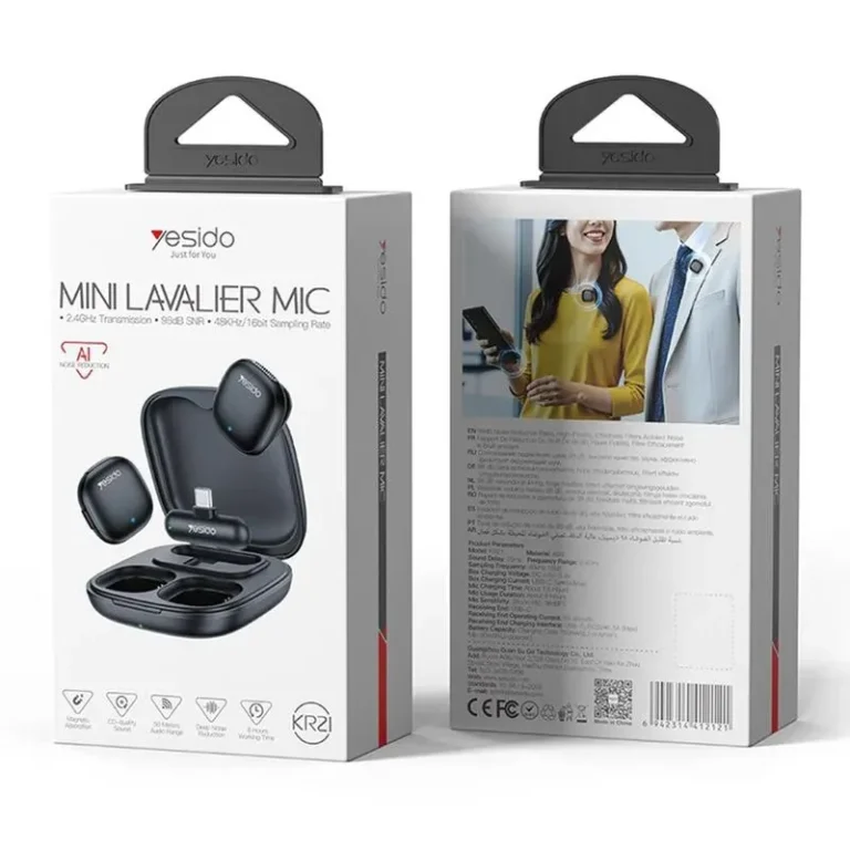میکروفن تولید محتوا یسیدو مدل YESIDO KR21 MINI LAVALIER MIC4