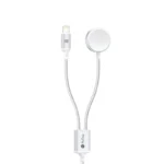 کابل شارژ لایتنینگ + شارژر بی سیم ساعت پرووان مدل PROONE PWL835 2IN1 سفید