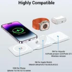 شارژر بی سیم قابل حمل هویت مدل HAVIT W3105 3 IN 1 مشکی - Image 4