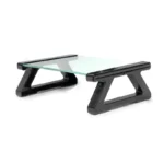 معرفی کسانی که بیشتر اوقات روز را با کامپیوتر سر و کار دارند زاویه دیدشان نسبت به مانیتور باید استاندارد و متناسب باشد تا فرم نشستن روی صندلی صحیح و فشار روی مهره های گردن وارد نشود‏‏. زیر مانیتوری ابزاری است که به منظور تنظیم ارتفاع مانیتور استفاده می شود . پایه نگهدارنده TMS 2000 محصولی از شرکت تسکو-TSCO می باشد . این پایه نگهدارنده با ارتفاع ثابت در دو سایز متفاوت تولید شده است و جنس آن از شیشه و پلاستیک می باشد . مشخصات مشخصات ابعاد ۲۹۰x۲۳۰x۱۱۰ وزن ۱۲۰۰ گرم مشخصات فنی جنس : شیشه+پلاستیک