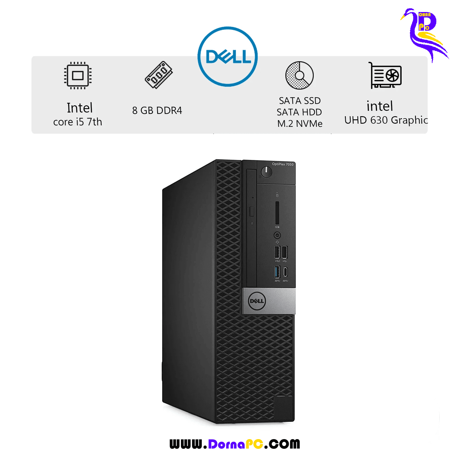 مینی کیس استوک Dell OptiPlex 7050 SFF (i5-7th gen)