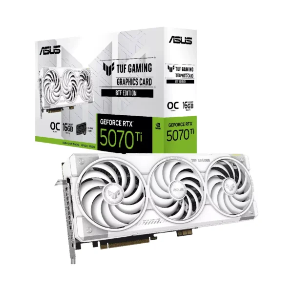 کارت گرافیک مدل ASUS TUF Gaming GeForce RTX™ 5070 Ti 16GB GDDR7 BTF White OC Edition