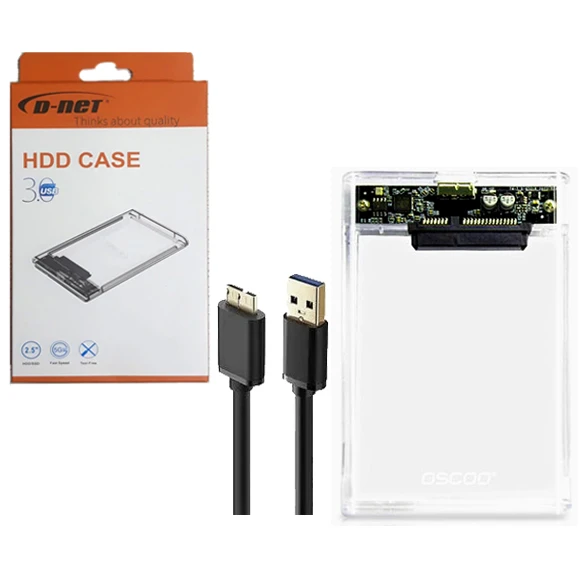 باکس هارد 2.5 اینچی شفاف دی نت ( D-NET ) مدل USB3.0