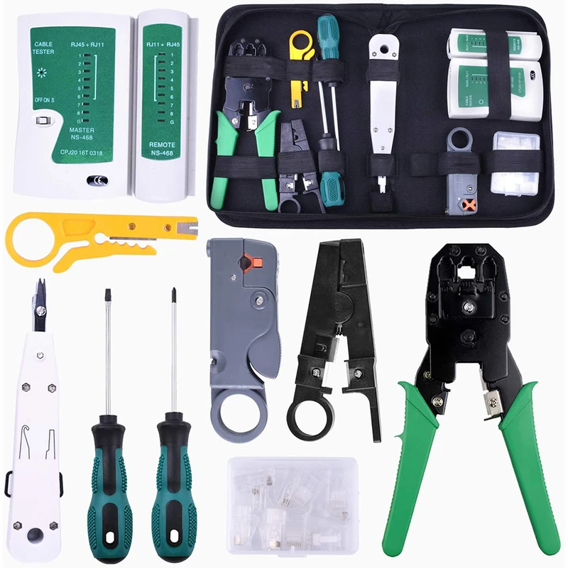 مجموعه 9 عددی کیف و ابزار شبکه مدل net9pcs6