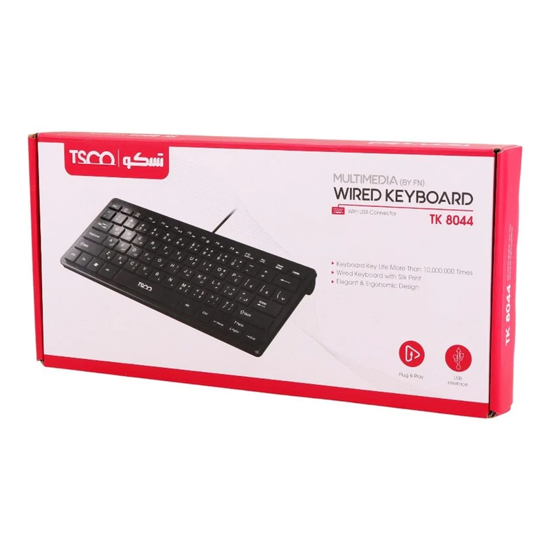 کیبورد سیم دار تسکو مدل TSCO TK 8044