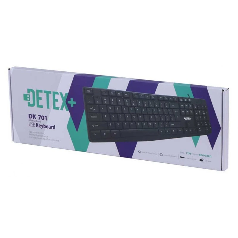 کیبورد سیم دار دتکس پلاس مدل DETEX+ DK 701
